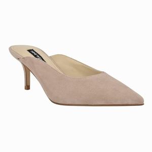 Nine West Angle Pointy Toe Singapore (SPOFJD951) - Mules Barely Nude Suede